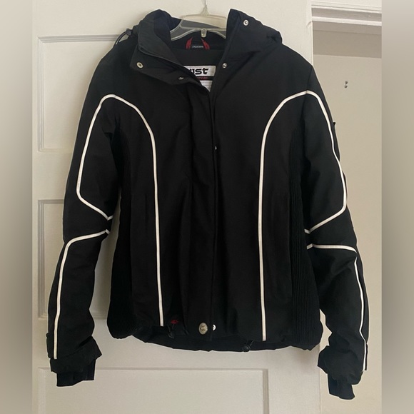 Vist Black Fitted Snow Ski Jacket Parka Primaloft Made in Italy Medium M Small S - Picture 8 of 9